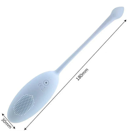 White silicone cleansing brush with dimensions 180mm x 30mm