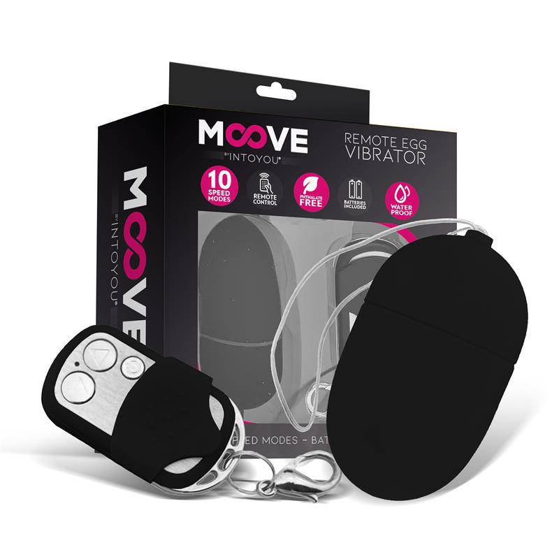 Vibrating Egg with Remote Control Medium Size Black - secretsextoys.store