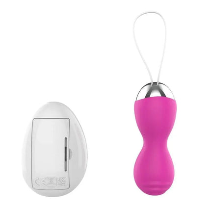 Vibrating Egg with Remote Control USB Pink by A-GUSTO, featuring powerful 10-mode vibration and soft silicone design.
