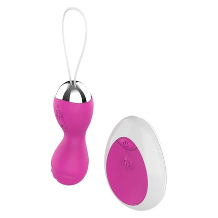 Vibrating Egg with Remote Control USB Pink in silicone, featuring wireless remote for versatile pleasure, and USB rechargeable design.