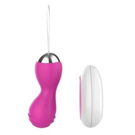 Vibrating Egg with Remote Control USB Pink in soft silicone for intense pleasure, featuring 10 modes and wireless remote. USB rechargeable.