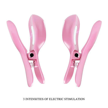 Pink Shock Nipple Clamps with 3 Intensities for Vibrating Egg with Shock Nipple Clamps Kit