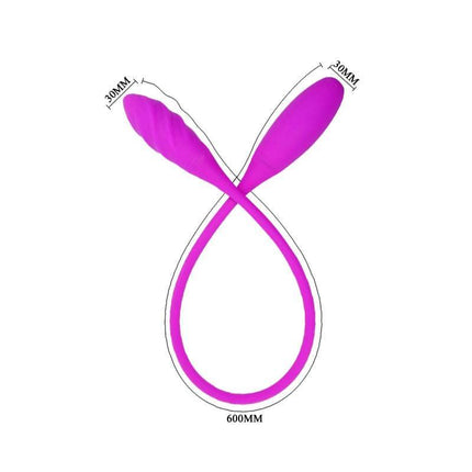 Vibrating Eggs Snaky Purple rechargeable vibrating eggs with bendable design and seven vibration modes.