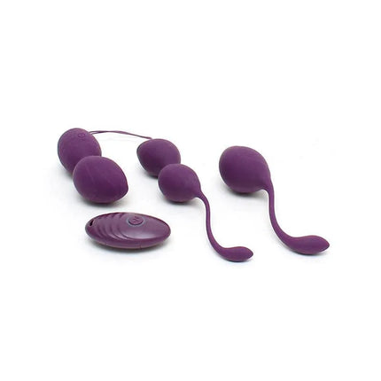Vibrating Kegel Ball Set Remote Control Rimini Purple made of waterproof silicone for pelvic muscle training and heightened pleasure.