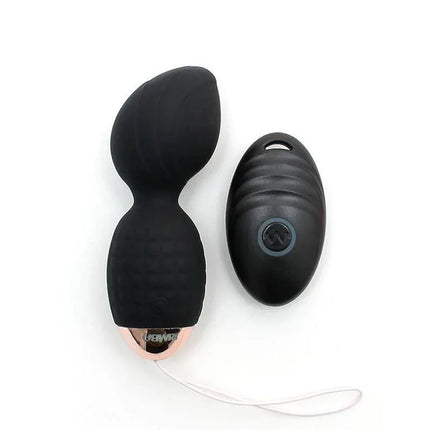 Vibrating Kegel Balls with Remote Control Athens Black, body-safe silicone pelvic floor trainer for intimate health and confidence.