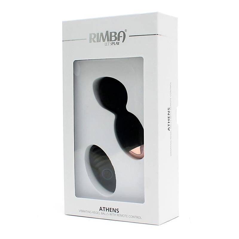 Vibrating Kegel Balls with Remote Control Athens Black - secretsextoys.store