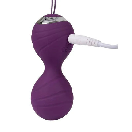 Vibrating Kegel Balls with Remote Control Cannes Purple silicone pelvic trainer for discreet hands-free workouts.