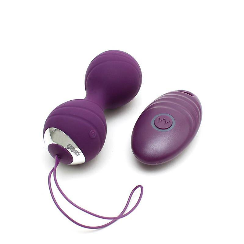 Vibrating Kegel Balls with Remote Control Cannes Purple - secretsextoys.store