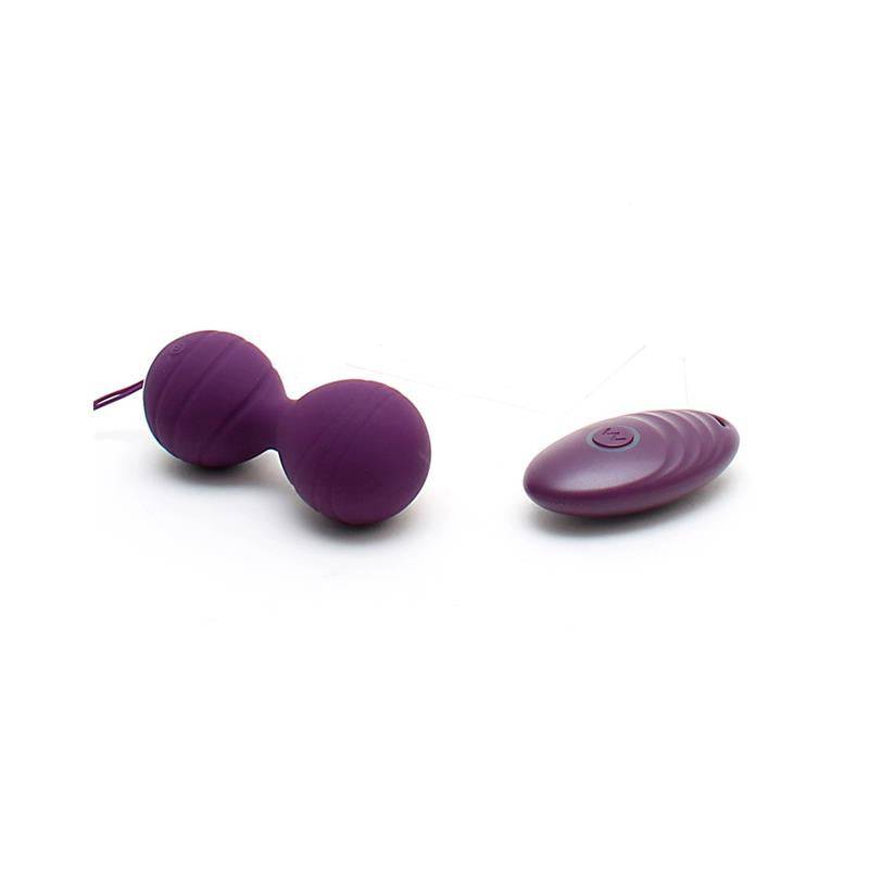 Vibrating Kegel Balls with Remote Control Cannes Purple - secretsextoys.store