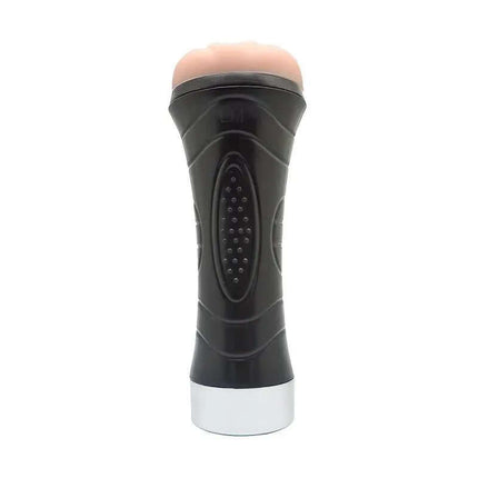 Vibrating Male Masturbator Rennes with realistic opening and 10 vibration modes, designed for realistic experience and discreet storage.