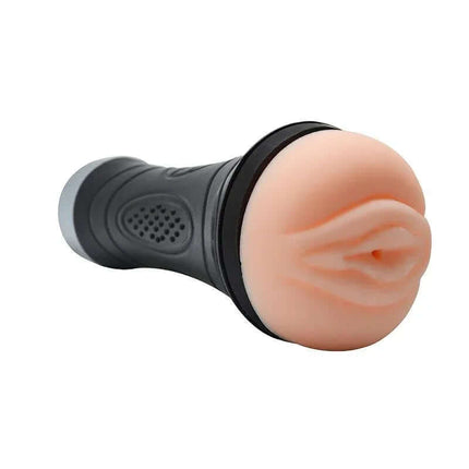Vibrating Male Masturbator Rennes with realistic opening and black handle