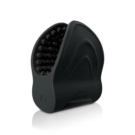 Black Vibrating Masturbator Edger with flexible, phthalate-free design and 8 vibration modes for personalized stimulation.