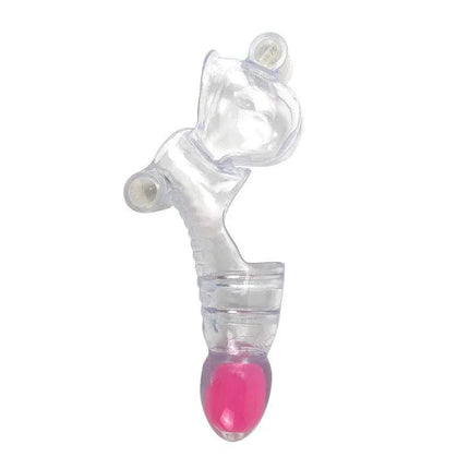 Vibrating Penis and Testicles Sleeve Clear ergonomic design with triple vibrating bullets for targeted stimulation.