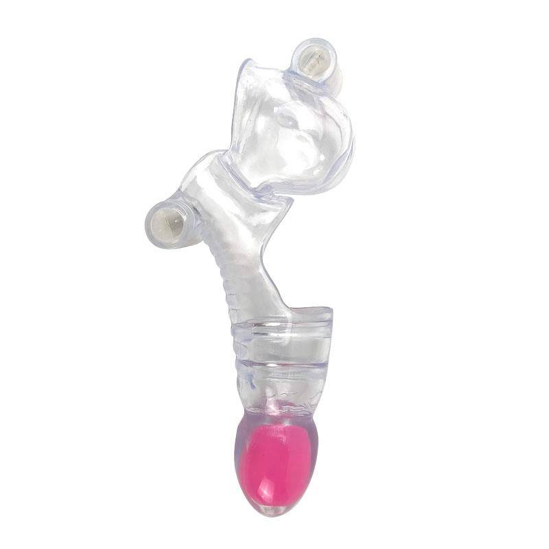 Vibrating Penis and Testicles Sleeve Clear - secretsextoys.store