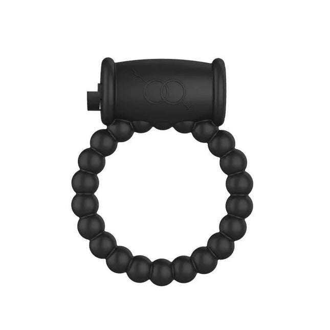 Vibrating Penis Ring Black by A-GUSTO, single-speed vibration, high-quality silicone, and ABS, designed for men's pleasure and confidence.