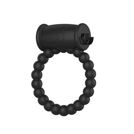 Vibrating Penis Ring Black by A-GUSTO, single-speed silicone ring for enhanced sensation and confidence.