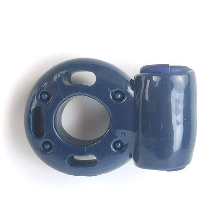 Vibrating Penis Ring Blue - ball-shaped durable ring with single-speed vibration enhancing intimate moments by A-GUSTO.