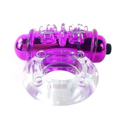 Vibrating Penis Ring Pink by A-GUSTO for stronger and longer-lasting erections with single-speed vibration, battery operated.
