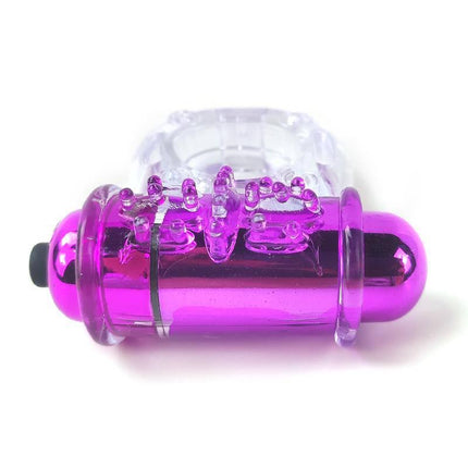 Vibrating Penis Ring Pink by A-GUSTO, single-speed vibration for enhanced stimulation, battery operated for intense pleasure.