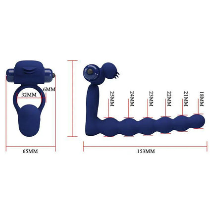 Vibrating Penis Ring with dimensions and features for enhanced pleasure and prolonged performance.