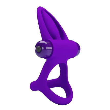 Vibrating Penis Ring in purple silicone, designed for couples, enhances pleasure and prolongs arousal during intimate moments.