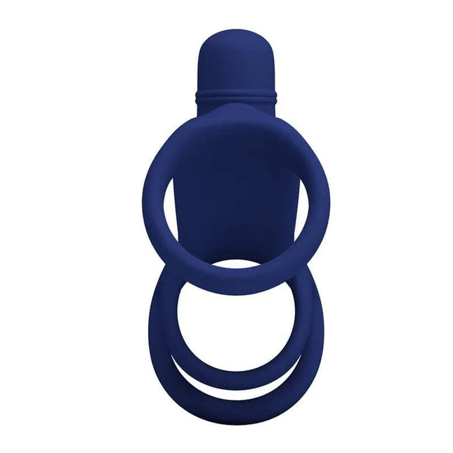 Vibrating Penis Ring in soft silicone, designed for shared pleasure, supports firmer erection and delays climax with powerful vibrations.