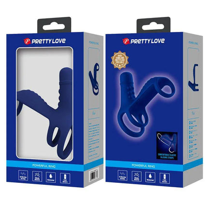 Vibrating Penis Ring in packaging, designed for enhancing shared pleasure and supporting firmer erections, made of soft silicone.
