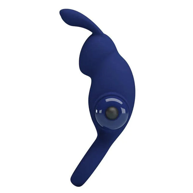 Vibrating Penis Ring in blue silicone with 10 vibration modes for enhanced solo or partner play.