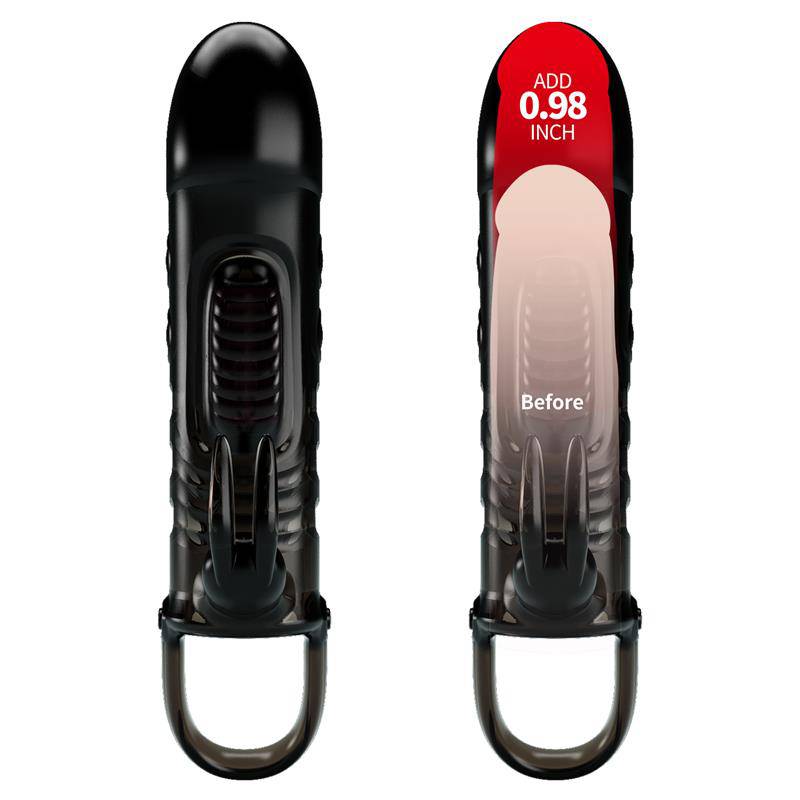 Vibrating Penis Sleeve Black - secretsextoys.store