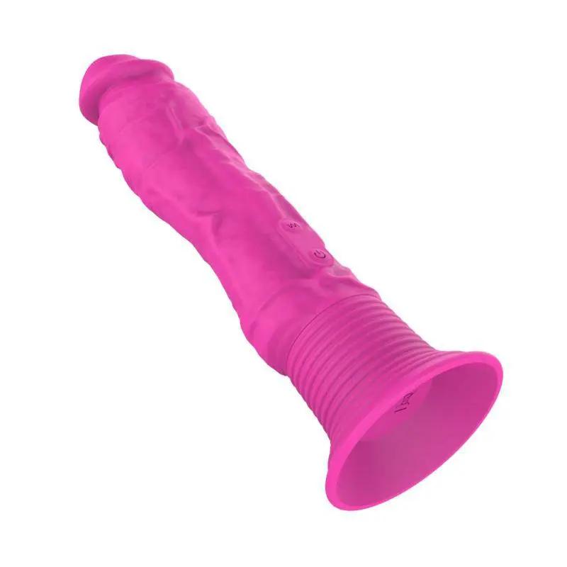 Vibrating Realistic Dildo Silicone Pink - secretsextoys.store