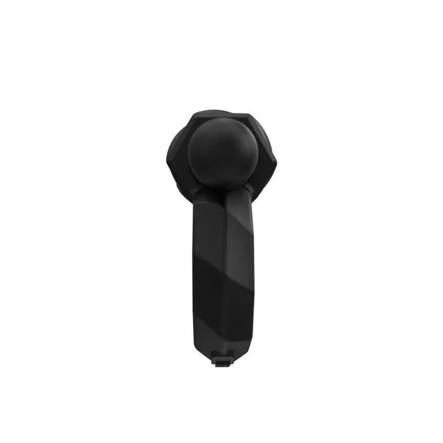 Vibrating Ring Maximus Vibe 45 in black silicone wrap, view from the front showing the flexible design.