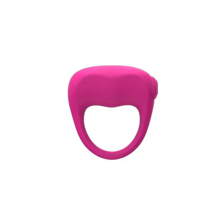 Vibrating Ring Ping Fuchsia silicone ring with silent vibration and waterproof feature, enhancing pleasure for couples.