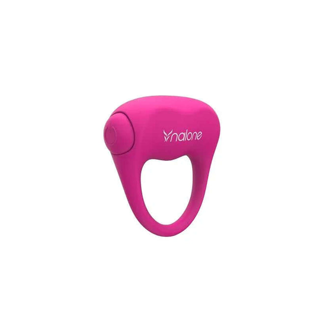 Vibrating Ring Ping Fuchsia ergonomic silicone design, powerful silent motor, waterproof, Nalone branding visible