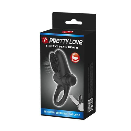 Vibrating Ring Vibrating Penis Ring II packaging showcasing premium design and features for enhanced pleasure.