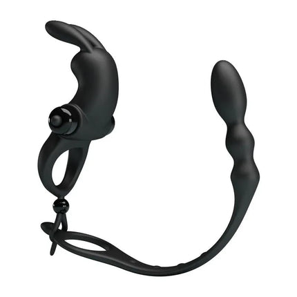 Vibrating Ring with Desmontable Anal Chain for enhanced couples pleasure