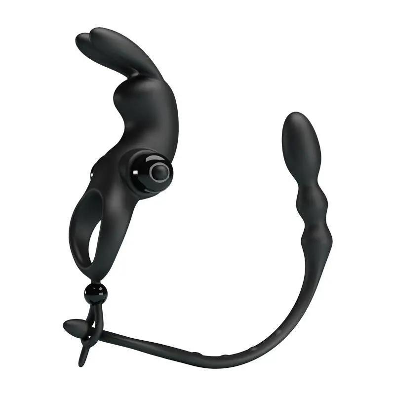 Vibrating Ring with Desmontable Anal Chain - secretsextoys.store