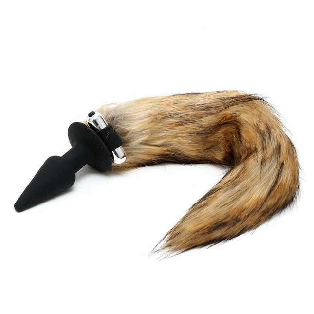 Vibrating Plug with Fox Tail