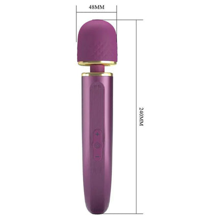 Vibrating Wand Silicona Purple with silicone massager head and purple exterior, stylish design for personal relaxation and intimate moments.