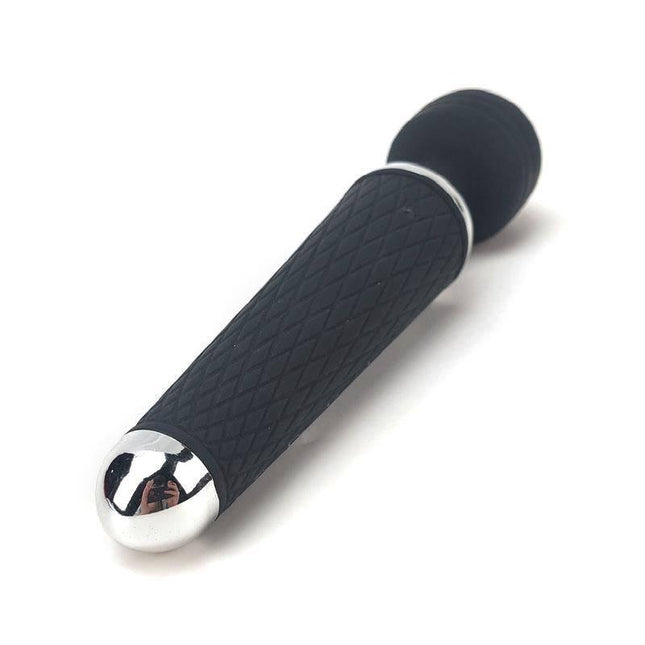 Vibrating Wand USB Black with premium design for targeted relief and powerful vibration, featuring USB rechargeable battery.