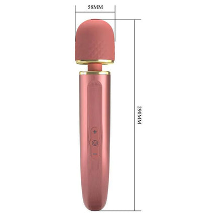 Vibrating Wand USB Silicone Pink with ergonomic design and multiple speeds for relaxing full-body massage, pink color, and USB powered.