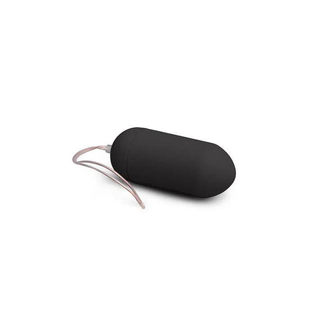 Vibration Egg Remote Control 10 Functions Black wireless toy for intimate pleasure, showing sleek design and discreet size.