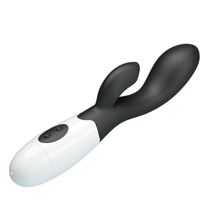 Vibrator Brighty 30 functions Black dual-action vibrator with G-spot and clitoral stimulation features.