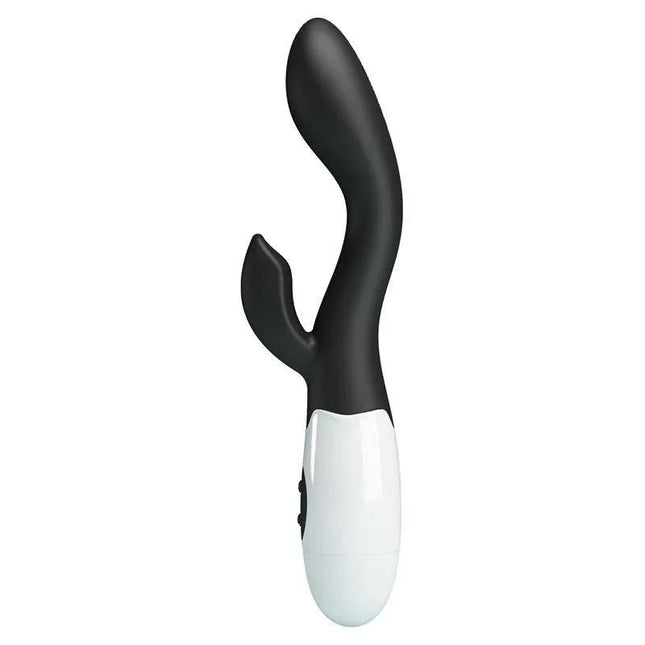 Vibrator Brighty 30 functions Black, sleek dual-action design for intense G-spot and clitoral stimulation, 30 vibration functions.