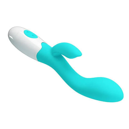 Vibrator Brighty 30 functions Blue dual-stimulation vibrator with G-spot and clitoral stimulation features.