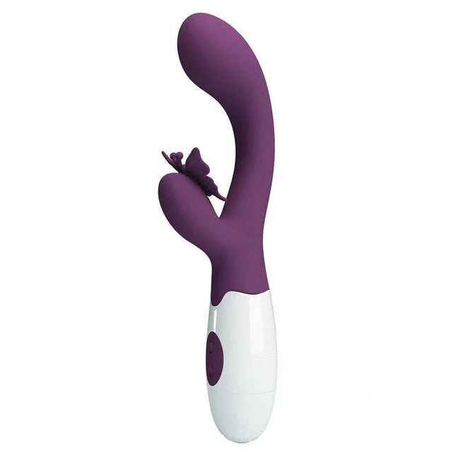 Vibrator Butterfly Kiss 30 functions Purple with dual motors for clitoral and vaginal stimulation.