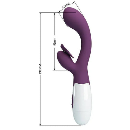 Vibrator Butterfly Kiss 30 functions Purple with clitoral and vaginal stimulation features