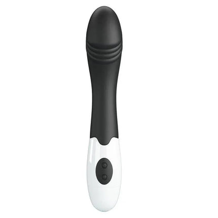Vibrator Elemental 30 functions Black, slim silicone design for precise G-spot stimulation, featuring 30 customizable vibration functions.