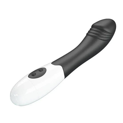 Vibrator Elemental 30 functions Black with a slim silicone body for precise G-spot stimulation and customizable vibration options.