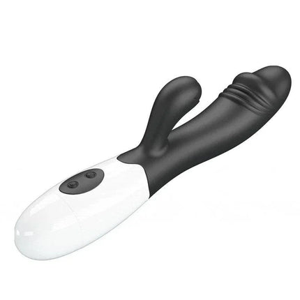 Alt Tag: Vibrator Snappy 30 functions Black with dual-stimulation design for G-spot and clitoral pleasure.