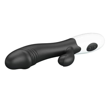Vibrator Snappy 30 functions Black with dual-stimulation design for G-spot and clitoral pleasure.